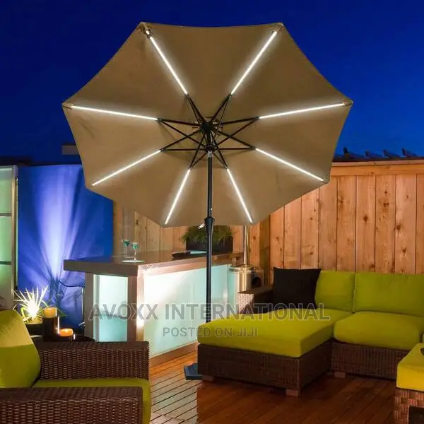 Boyel Living 9-Ft Patio Umbrella With LED Lights - Beige