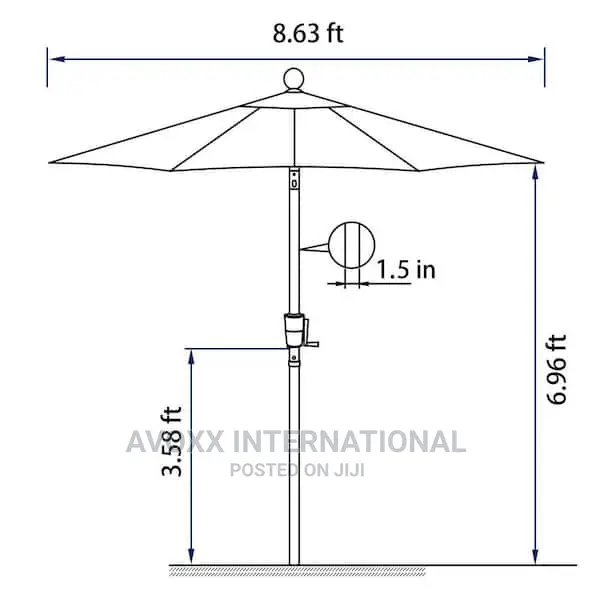 Boyel Living 9-Ft Patio Umbrella With LED Lights - Beige