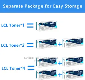 LCL Toner Cartridge Replacement for HP Printers 4 Pack