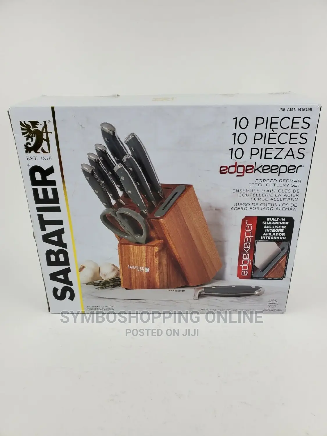 Sabatier,10 Pc Edgekeeper Knife Set With Built-in Sharpener