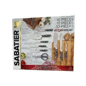 Sabatier,10 Pc Edgekeeper Knife Set With Built-in Sharpener