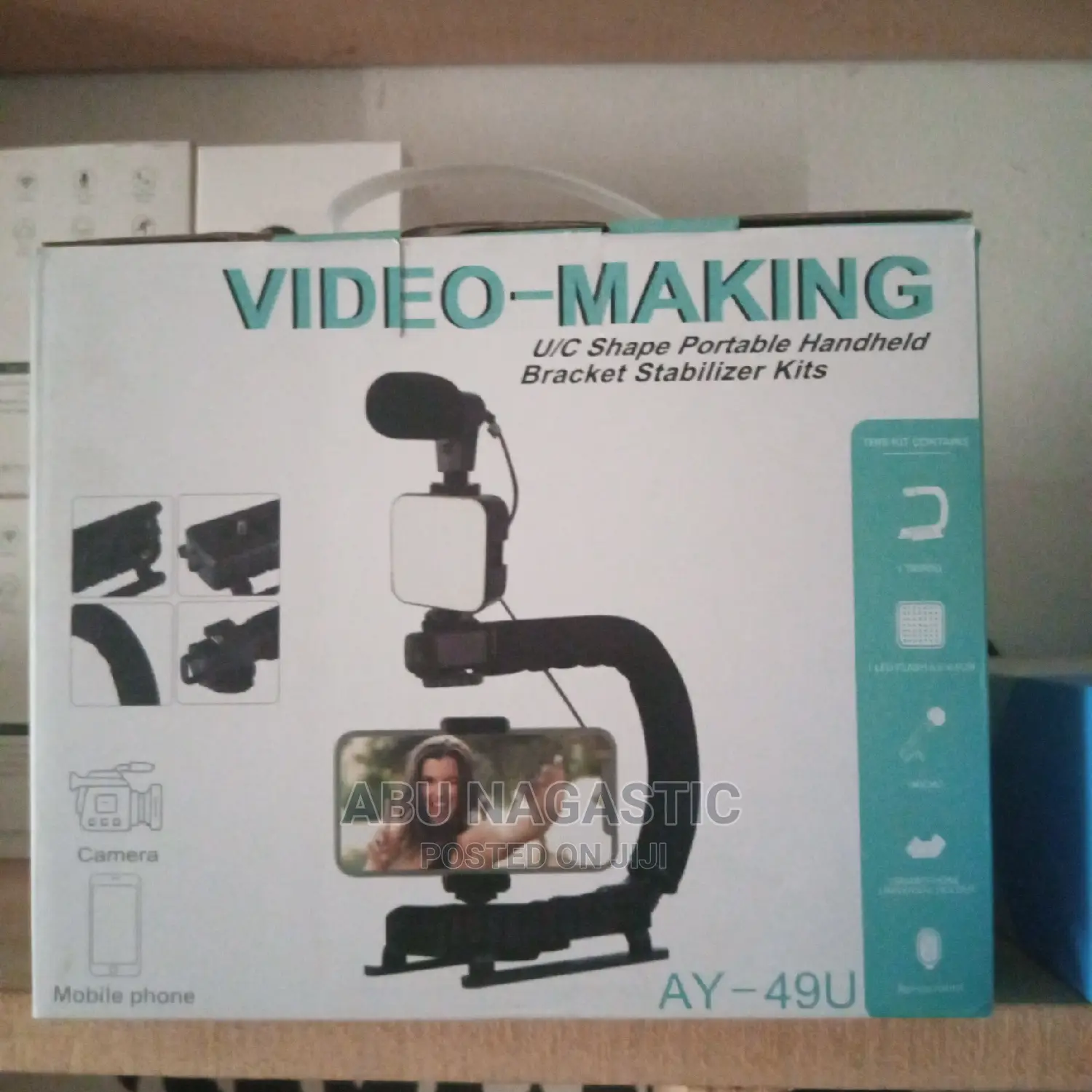 U/C Shaped Holder Grip Vlogging Video Handheld Stabilizer