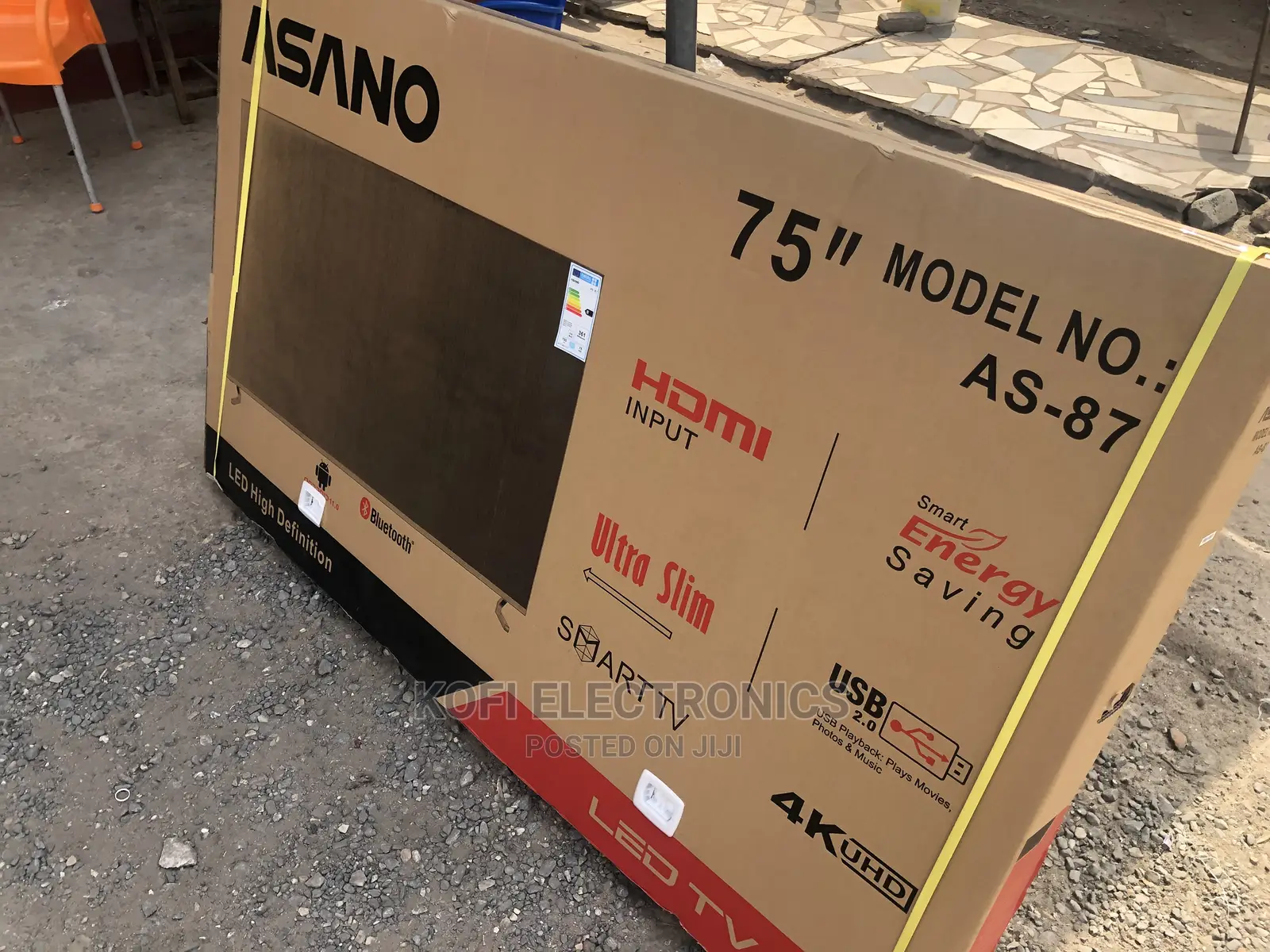 Sleek and Slim Asano 75inches Smart UHD Android Tv