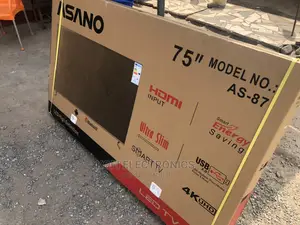 Sleek and Slim Asano 75inches Smart UHD Android Tv