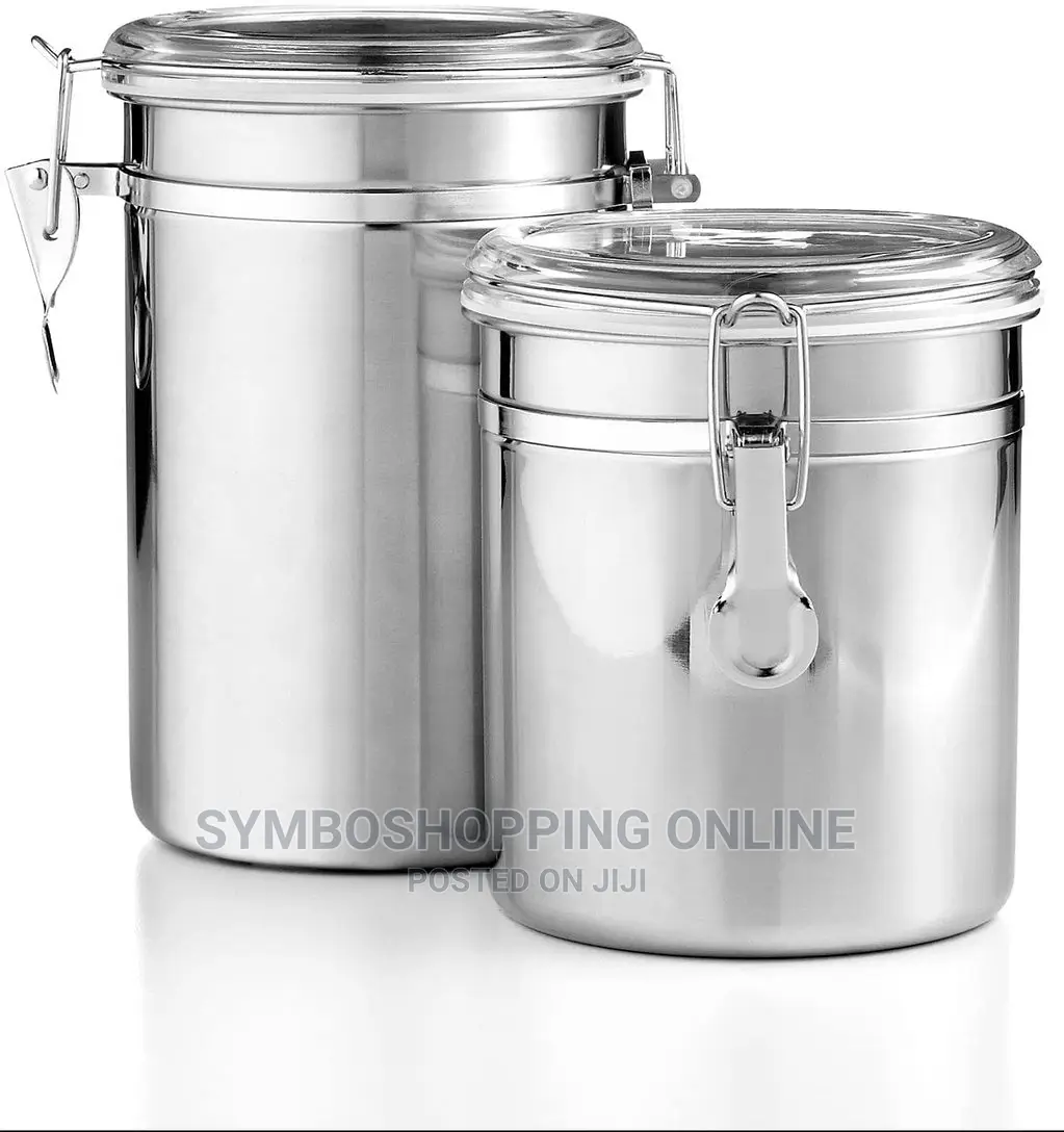 Martha Stewart 2 Piece Stainless Steel Canister Set