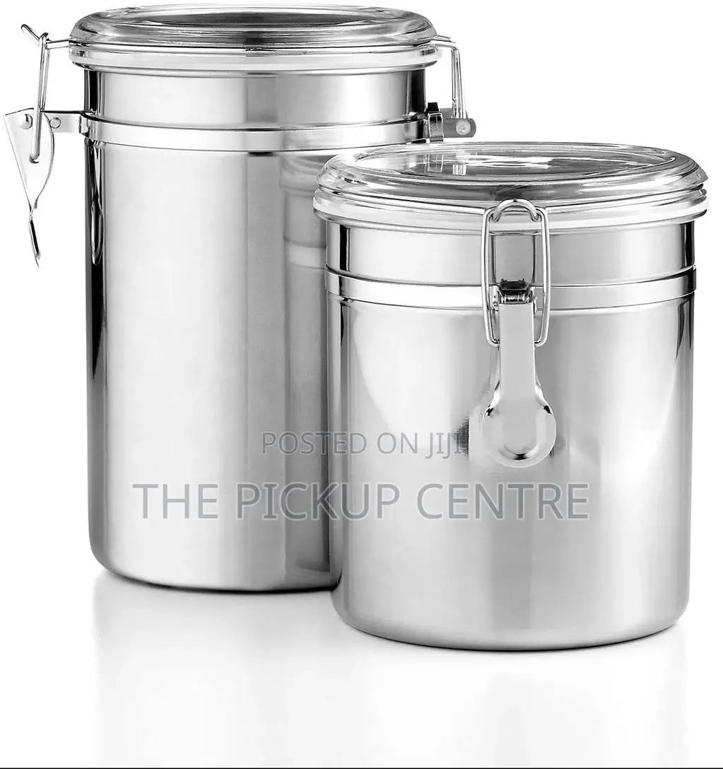 Martha Stewart 2 Piece Stainless Steel Canister Set