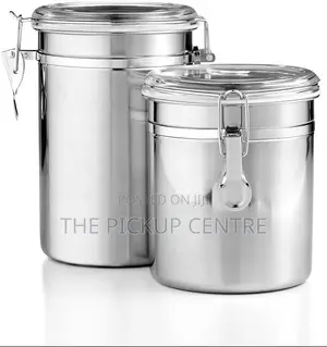 Martha Stewart 2 Piece Stainless Steel Canister Set