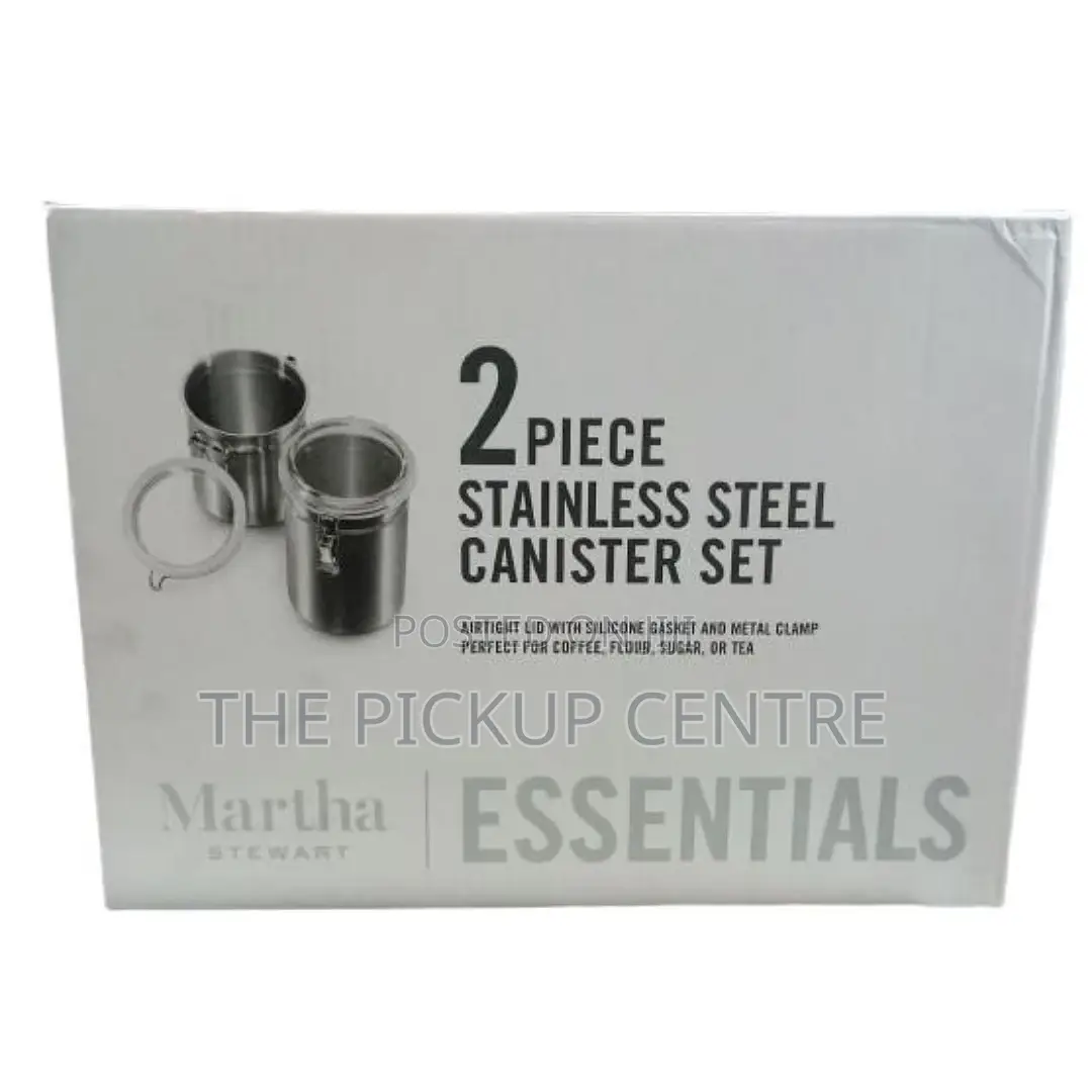 Martha Stewart 2 Piece Stainless Steel Canister Set