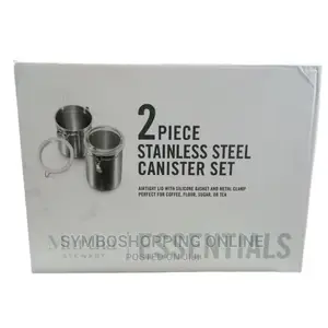 Martha Stewart 2 Piece Stainless Steel Canister Set