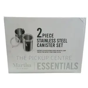 Martha Stewart 2 Piece Stainless Steel Canister Set