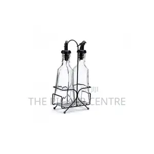 Living Space Oil Vinegar Bottle Set With Caddy 295ml