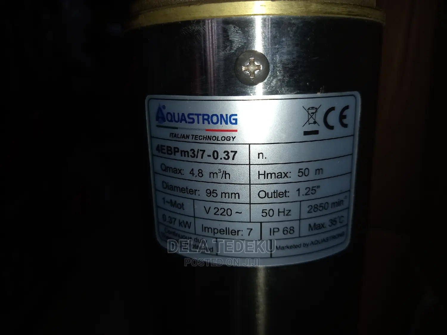 0.5hp Aquastrong Borehole Pump With Control Box/ at Caprice Bus Stop