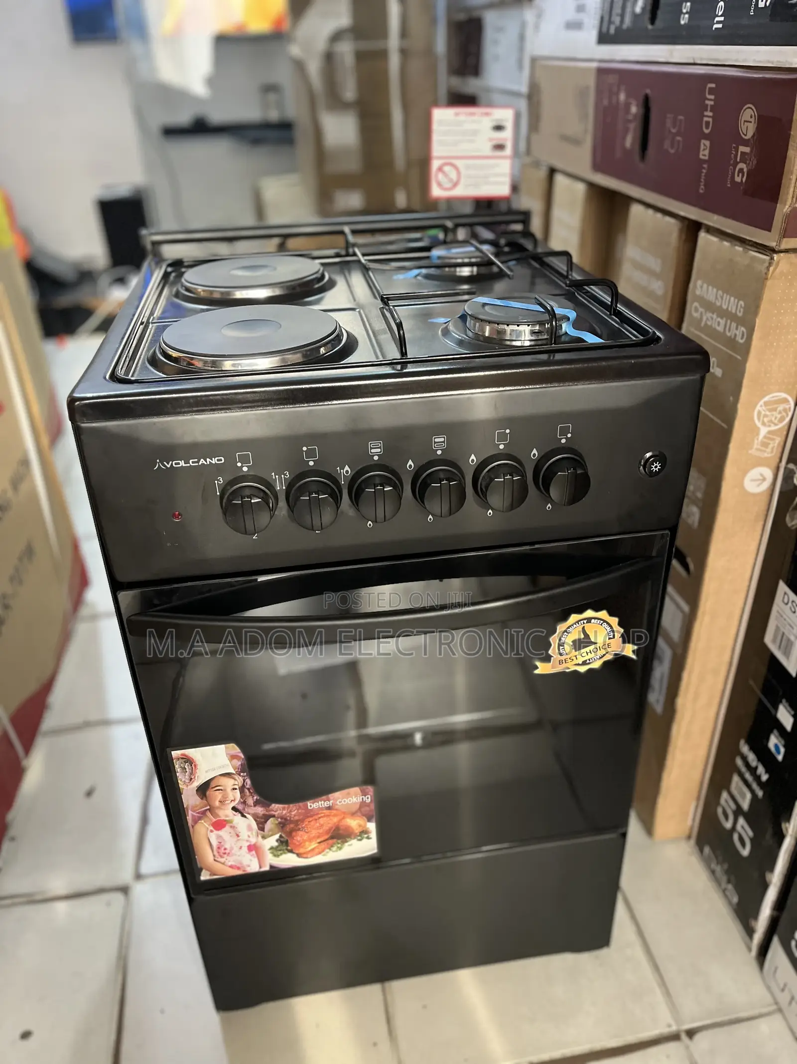 Fresh Brand New Volcano 50x50 Electric Gas Burner+Grill