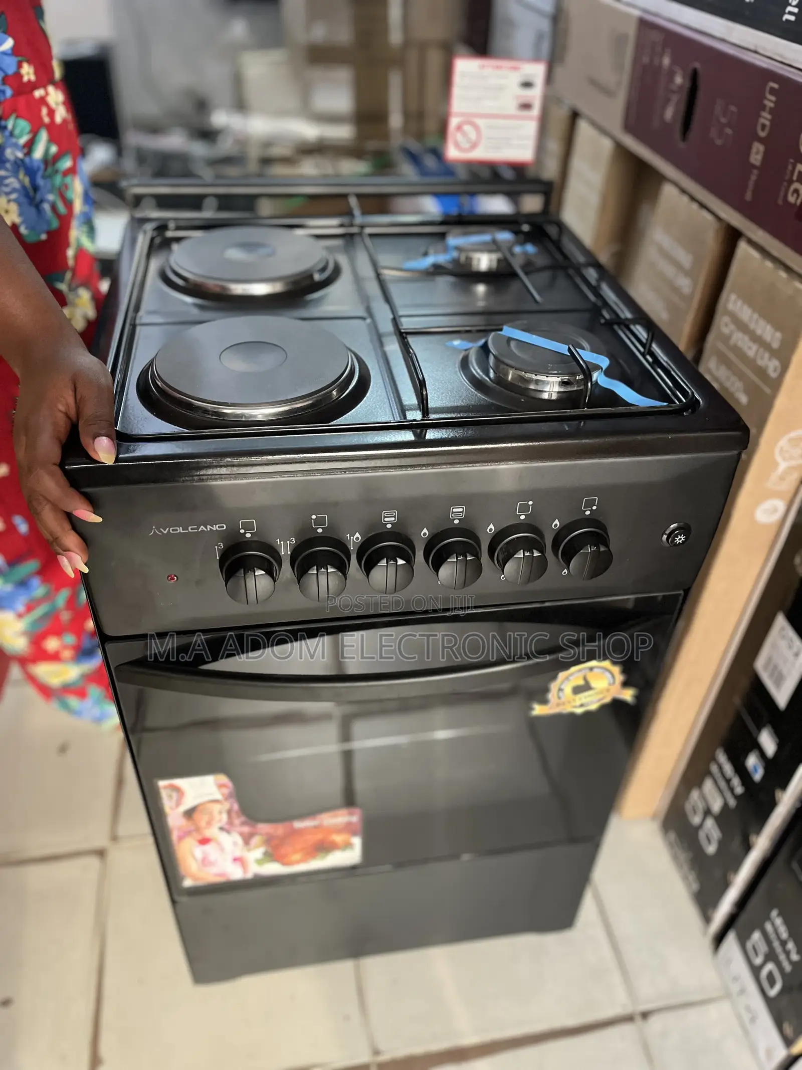 Volcano 4 Burner With Grill Burner (Electric Gas)