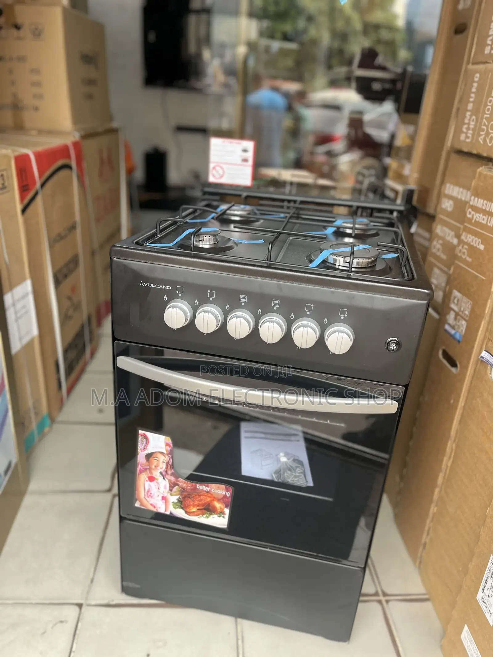 New Instock Volcano 4 Burner Gas Cooker With Oven Grill