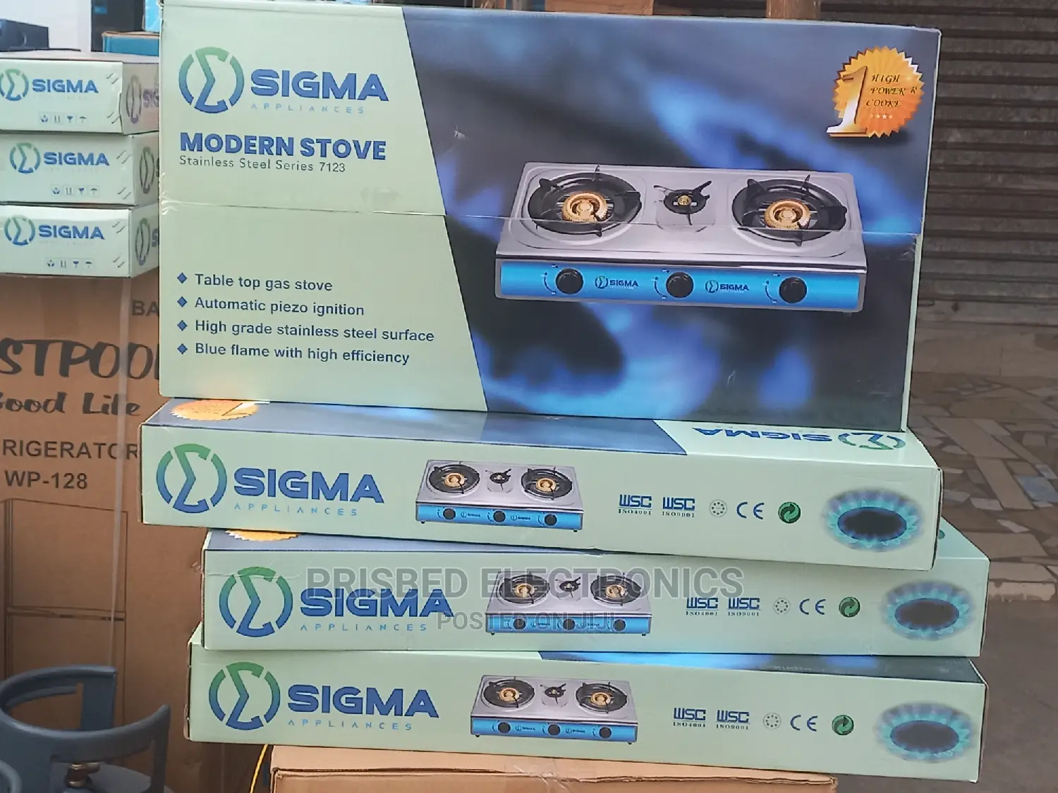 Sigma 3burner Gas Stove Stainless Steel