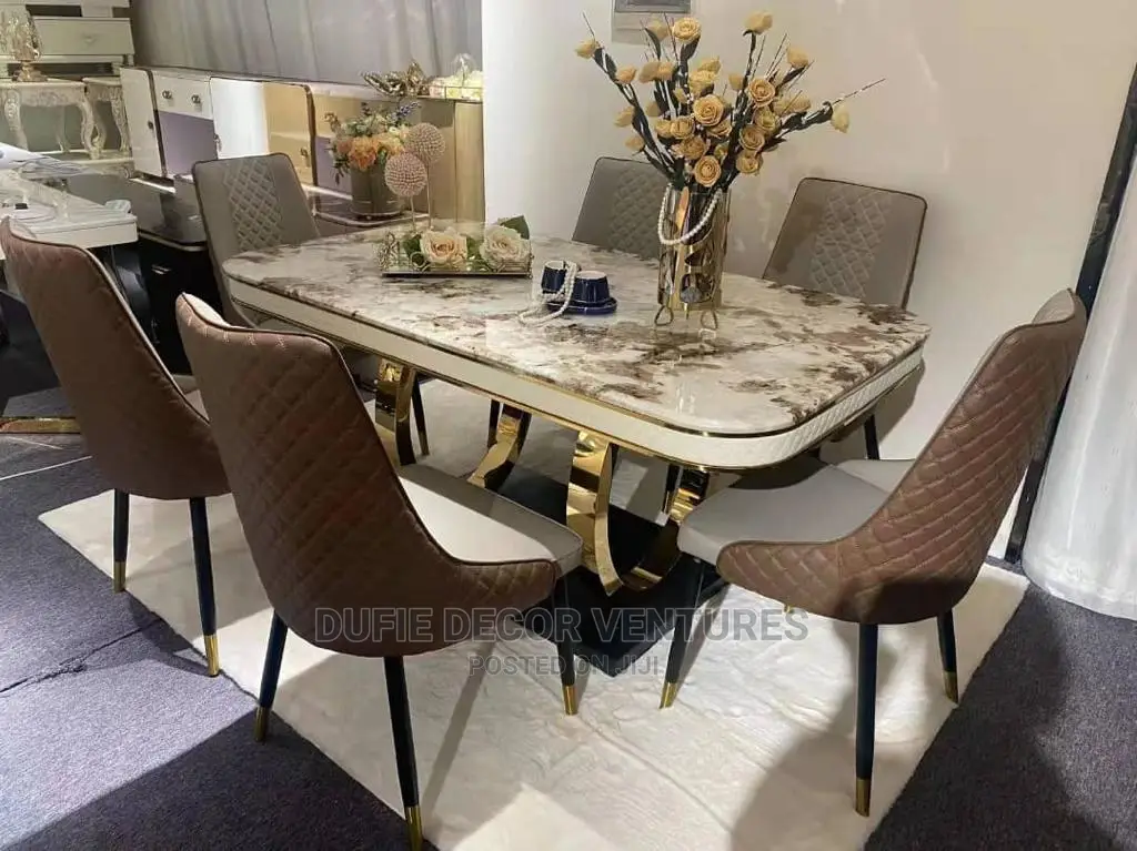 Glass Marble Dining Set