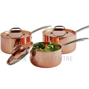 Home 3 Piece Copper Triply Pan Set