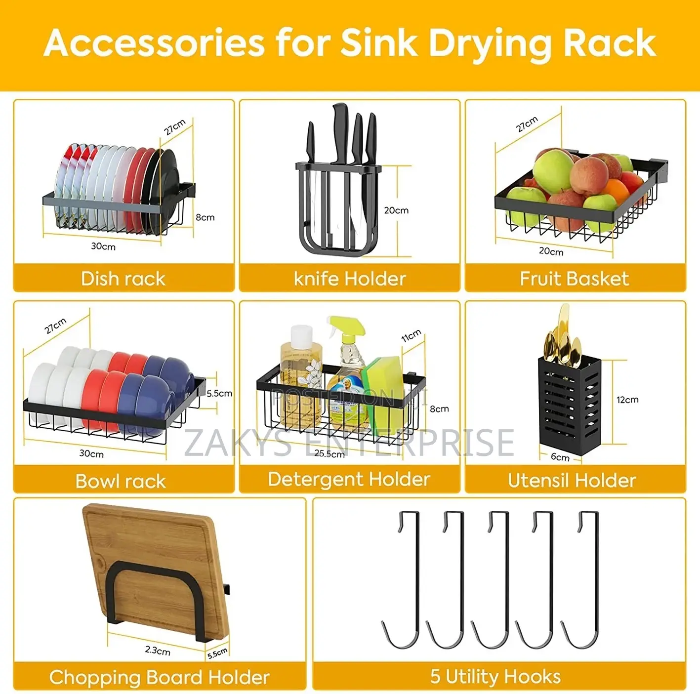 Non Stick Over Sink Dish Rack (Double Sink)