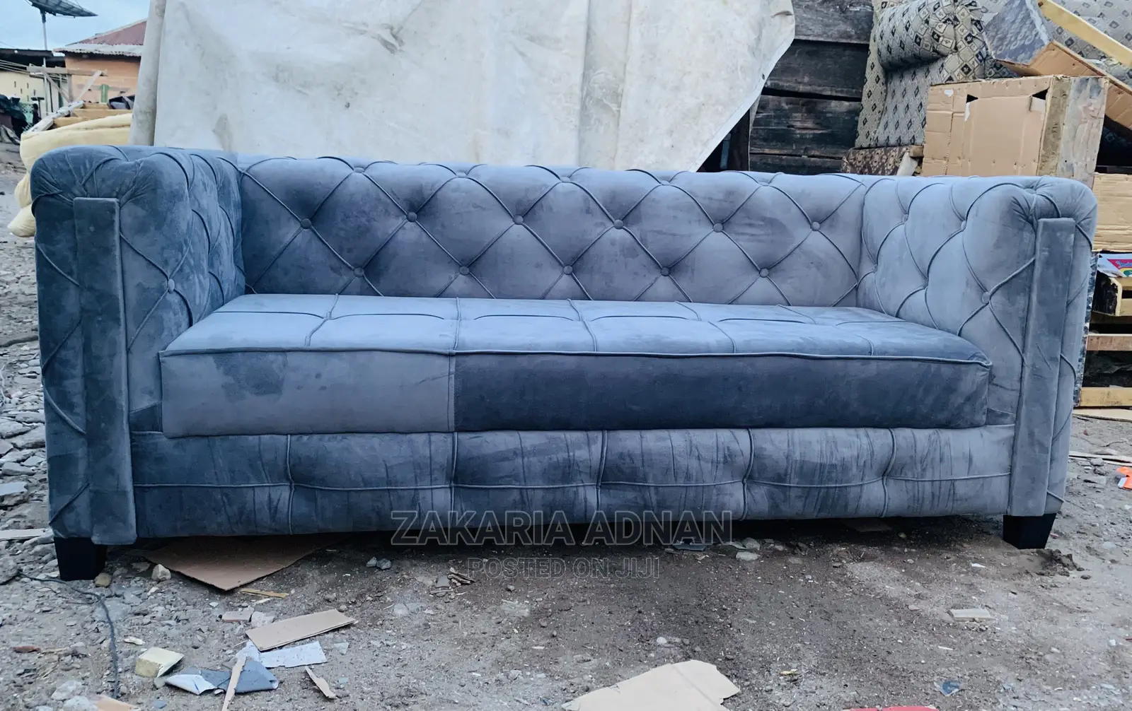Gray 3 Seats Sofa