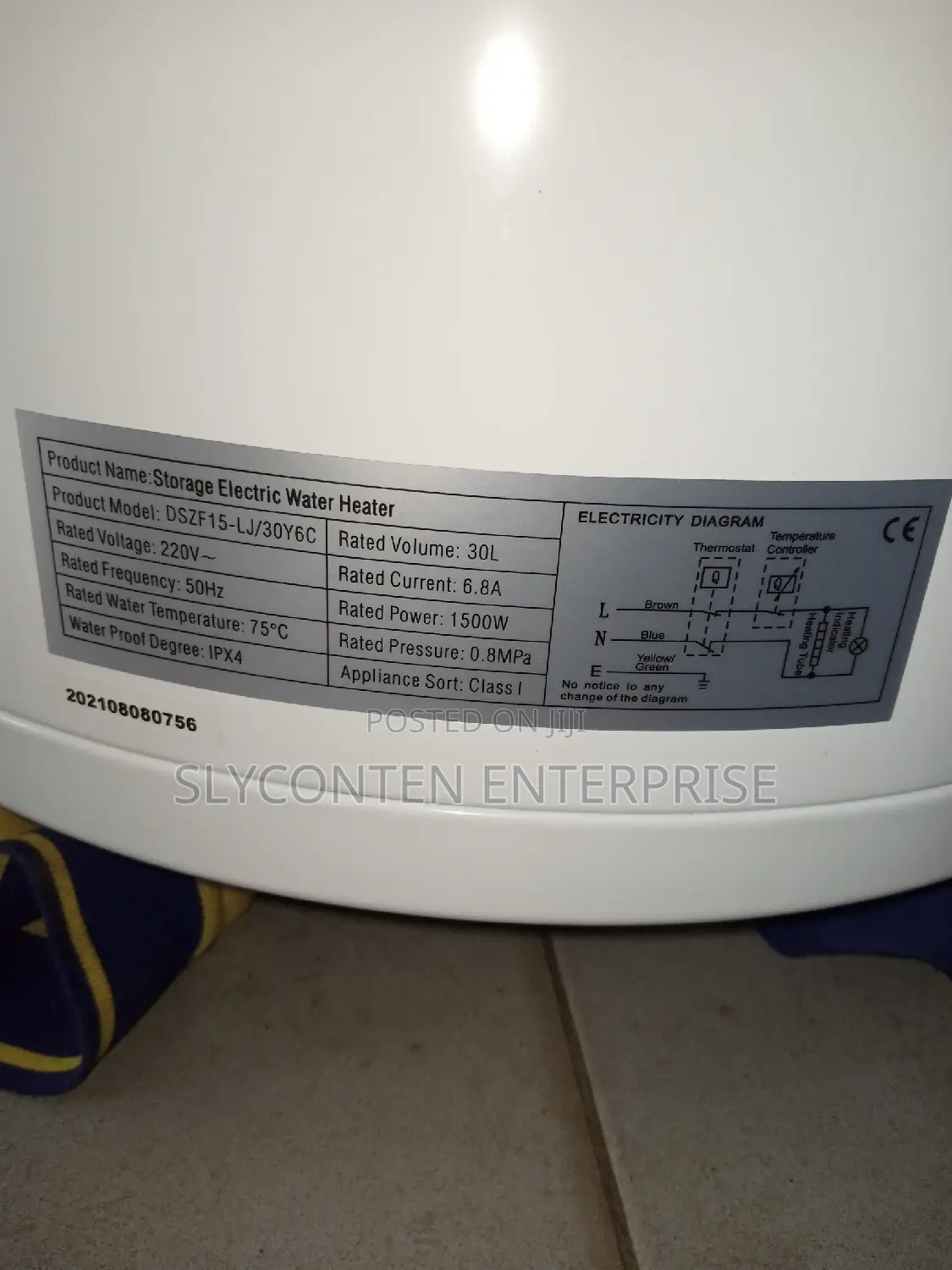 30liters Electric Water Heater