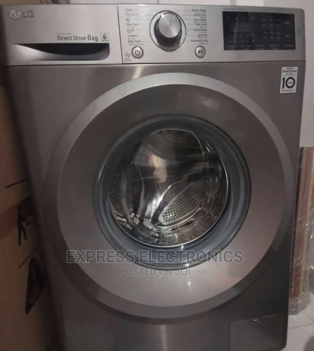 Front Load (Wash Only) Washine Machine 6kg, Silver, Inverter