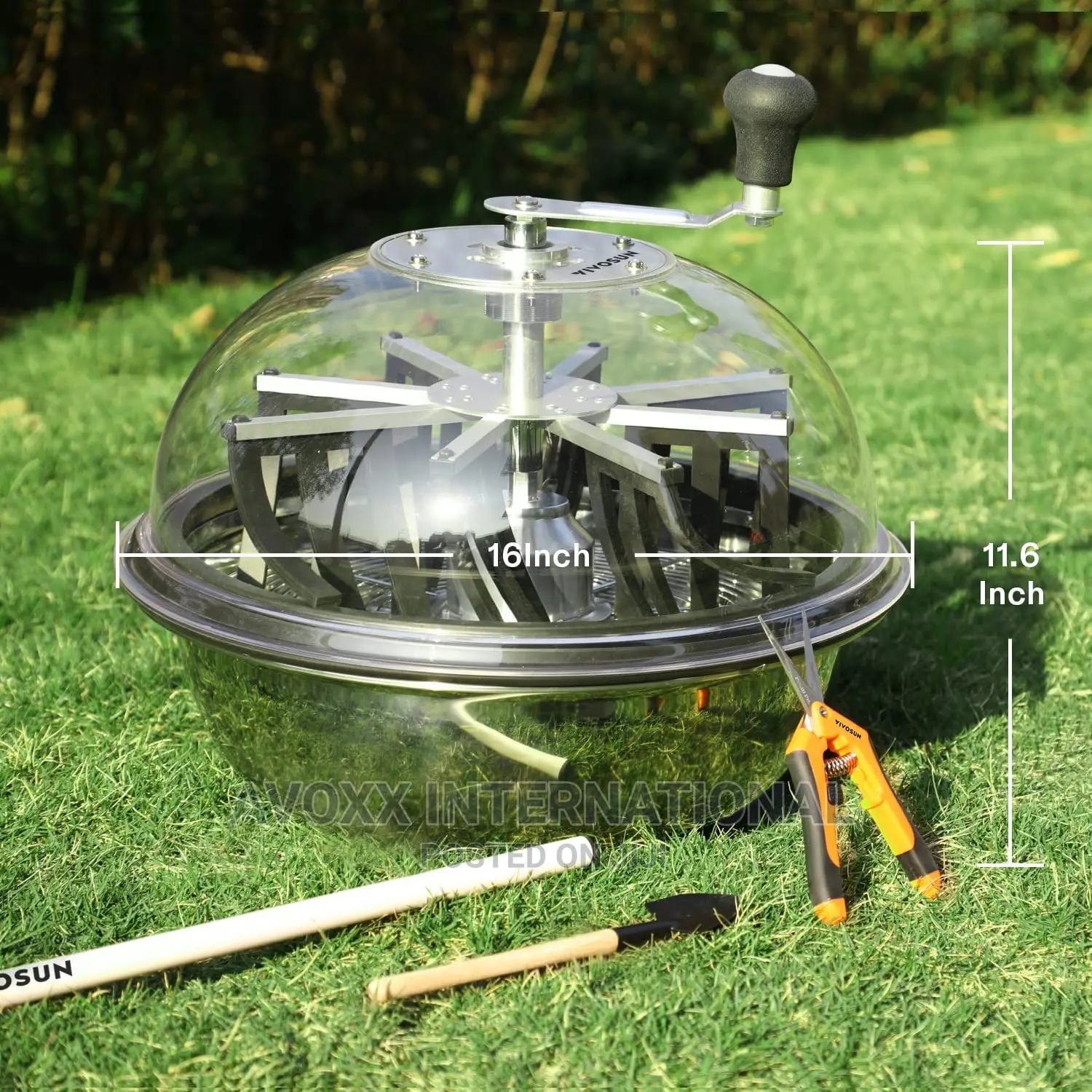 VIVOSUN 16 Inch Bud Leaf Bowl Trimmer- Clear Visibility Dome