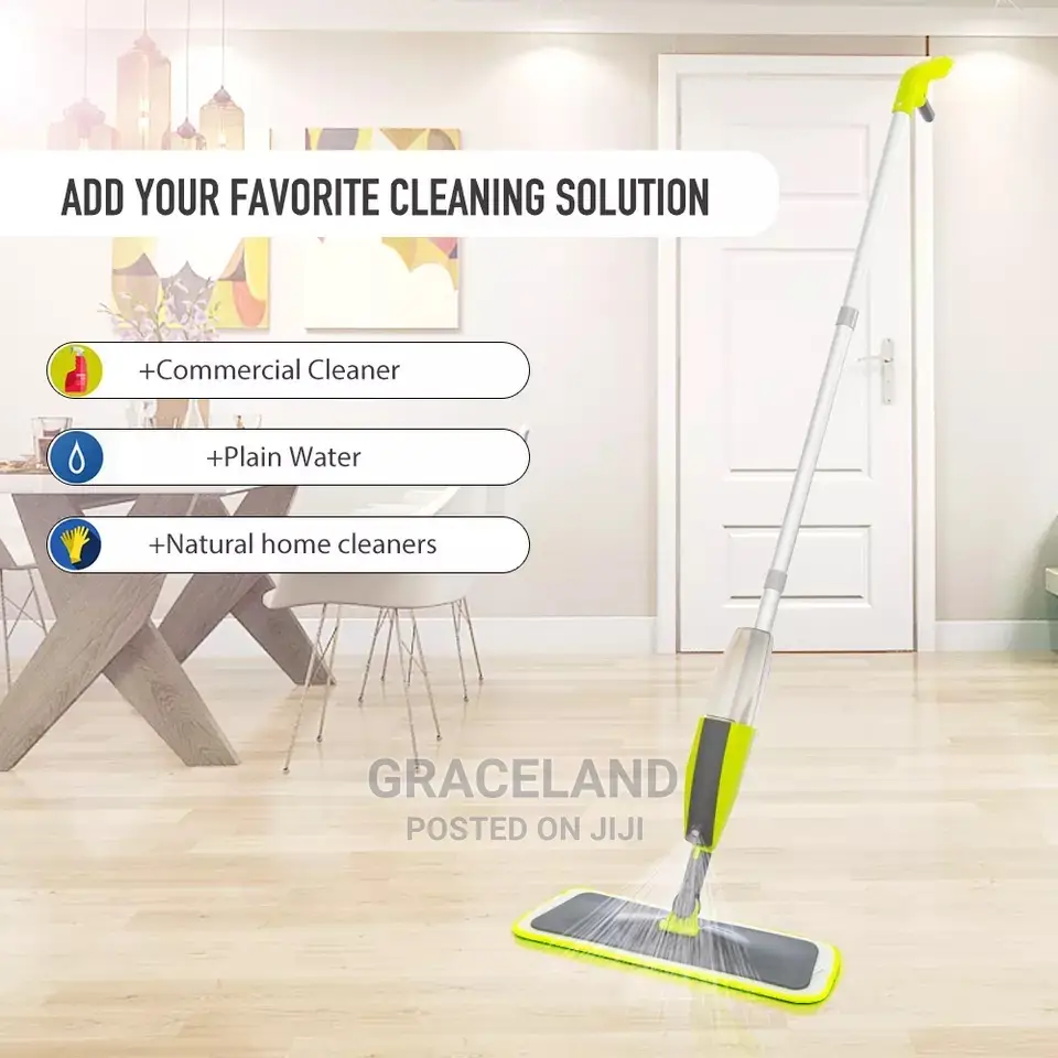 Spray Mop Floor With Reusable Microfiber Pads 360 Degree