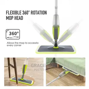 Spray Mop Floor With Reusable Microfiber Pads 360 Degree