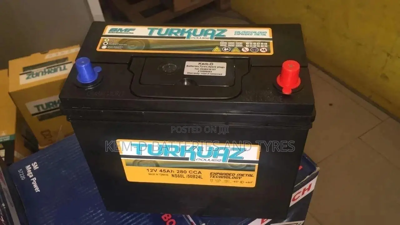 Turkuaz Car Batteries 13 Plates 45ah Slim Type