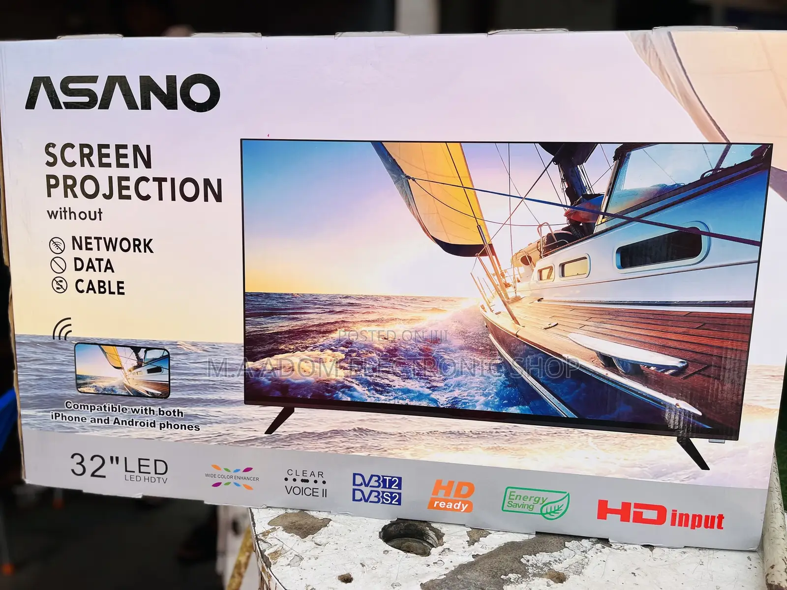 New Asano. 32” Digital/S2 Chromcast Tv