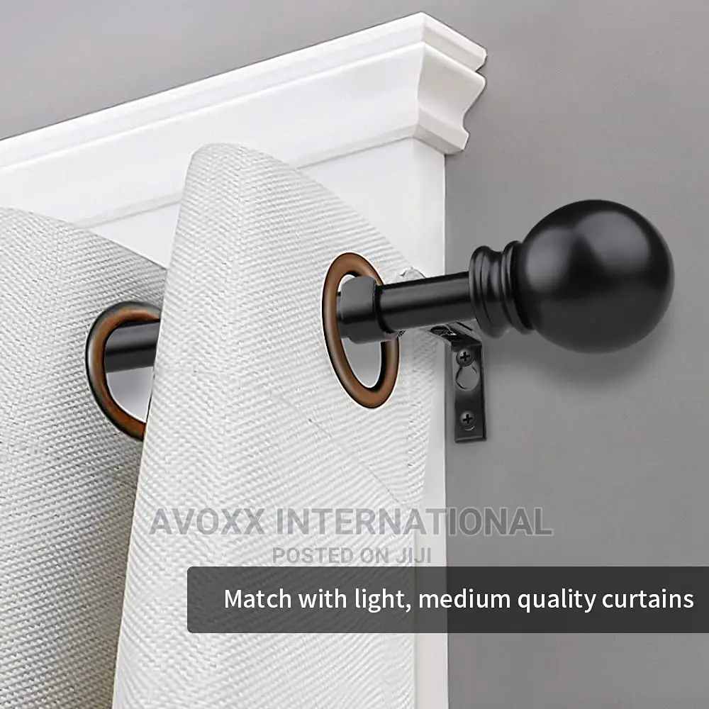 WJ Curtain Rods for Windows 28 to 48 Inches Adjustable,