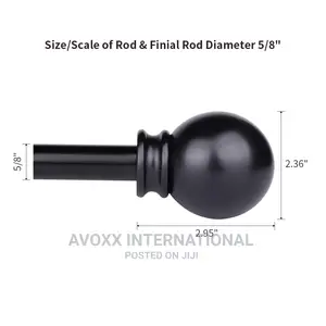 WJ Curtain Rods for Windows 28 to 48 Inches Adjustable,
