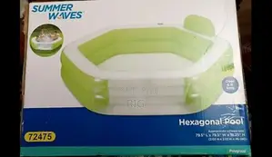Summer Wave Hexagonal Family Pool 6ft+