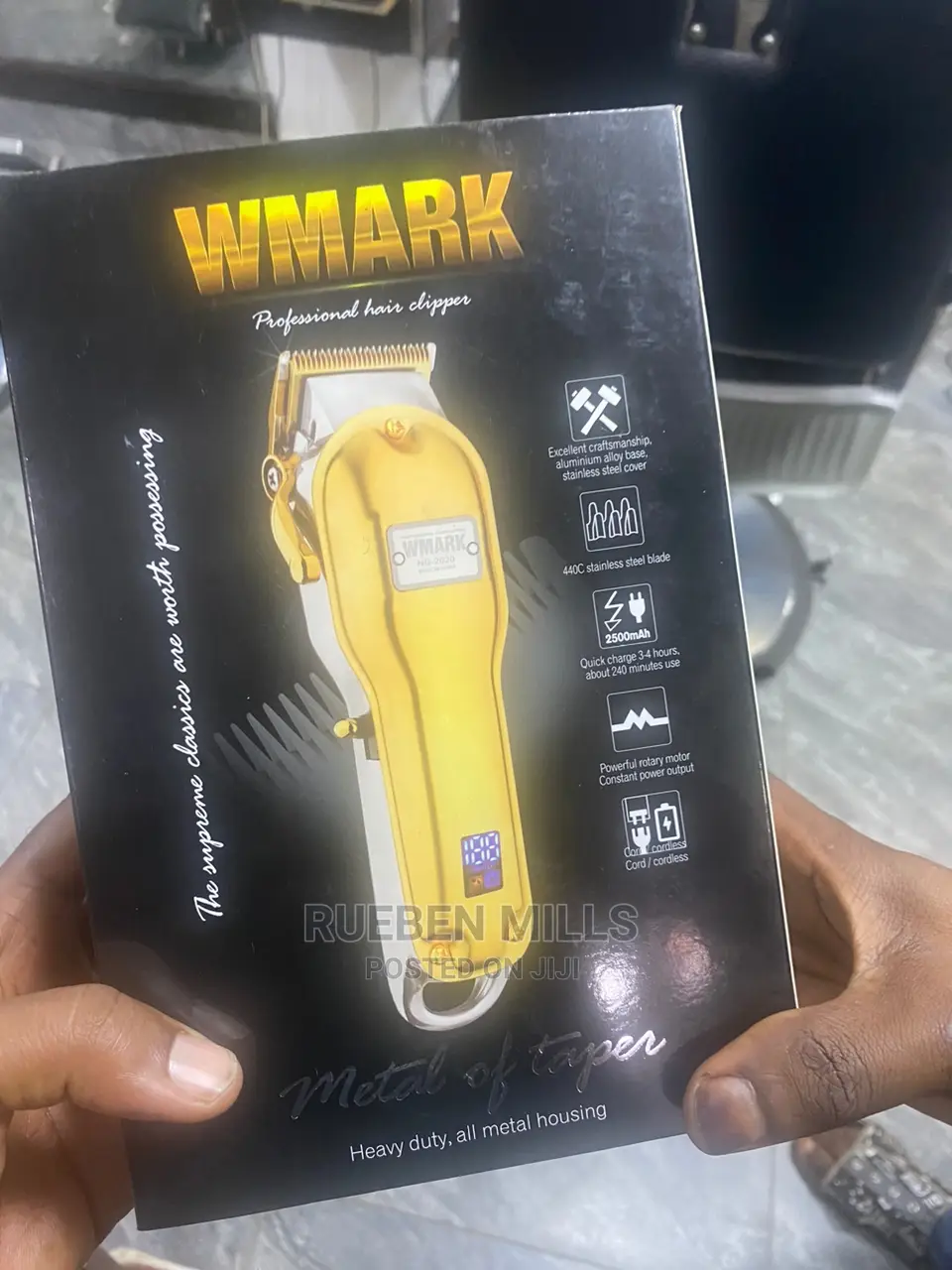 Cordless Wmark Super Taper Hair Clipper Barbering Machine