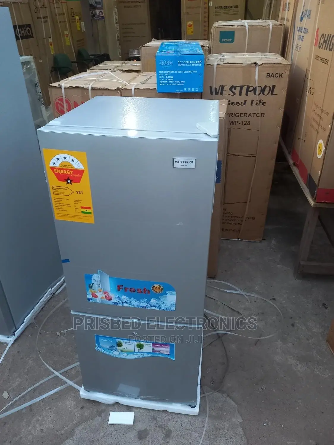Westpool Durable Fridge 117 Litres Bottom Freezer (4stars)