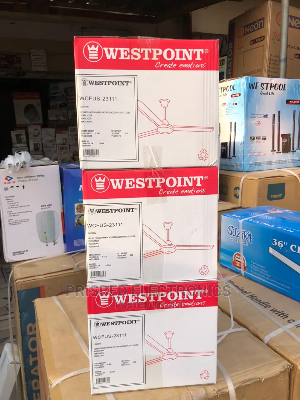 Westpoint Durable Ceiling Fan 56" Long Blade
