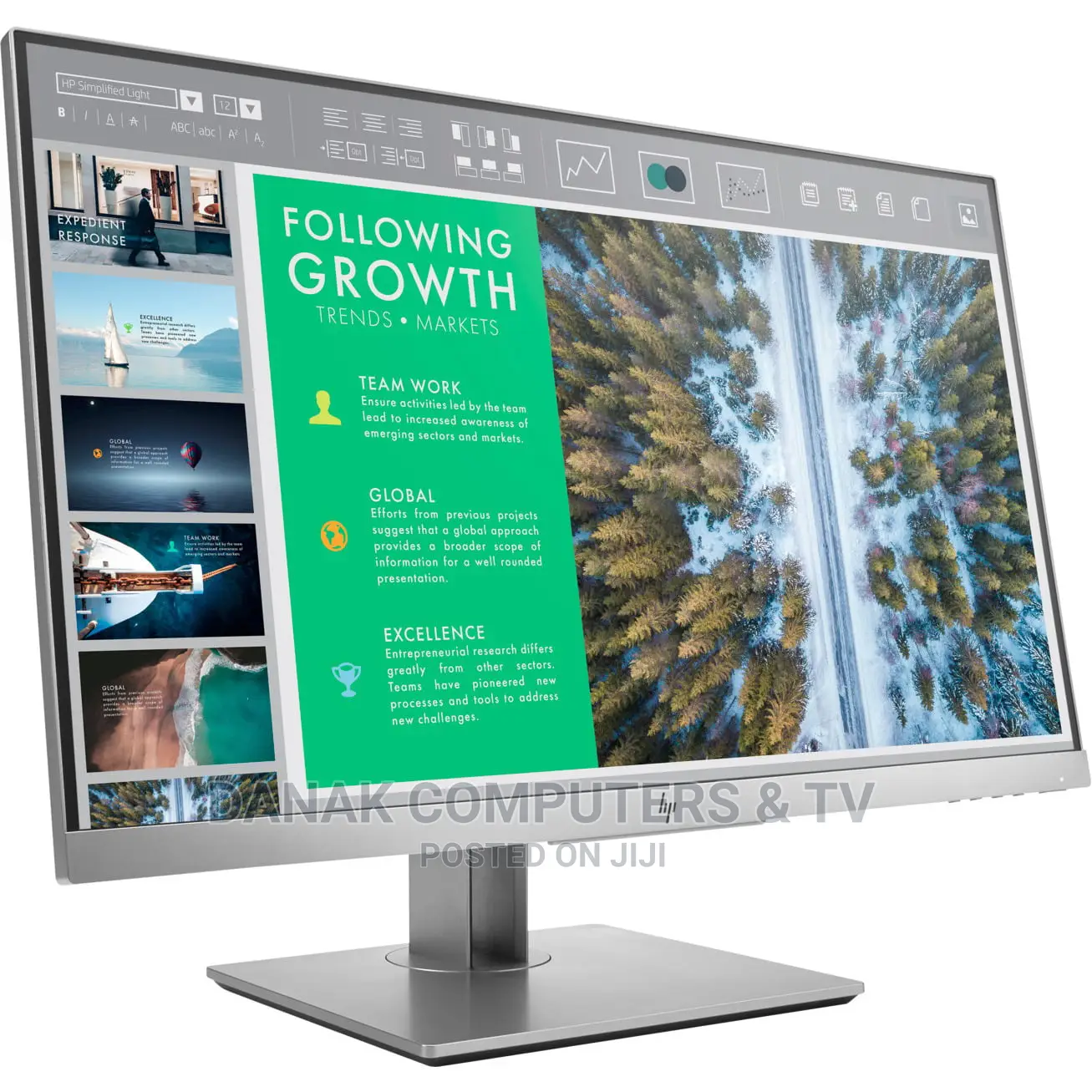 Hp Elitedisplay 24" Ips Ultra Slim Bezel-Less Monitor