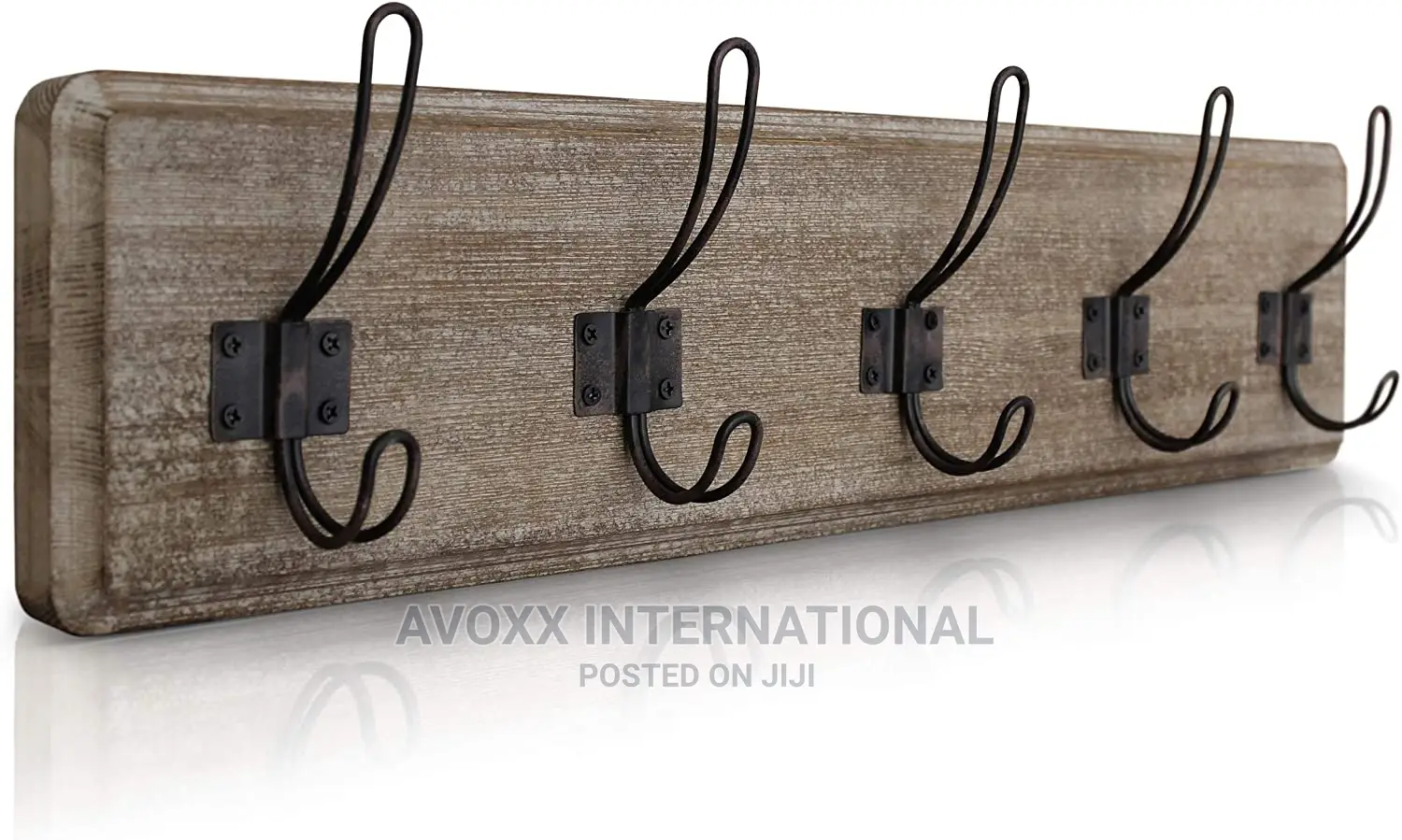 HBCY Rustic Coat Rack W/5 Hooks – Wall Mounted 24"