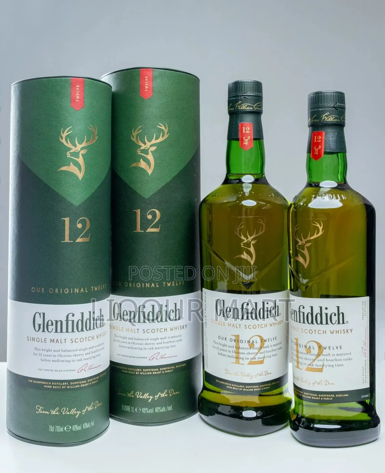 1l Glenfiddich 12yrs Single Malt Scotch Whisky 1l