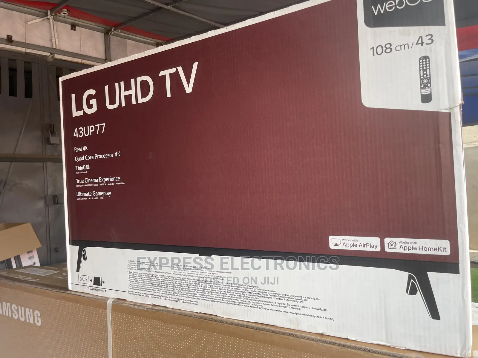 Quality Display Sleek Design LG UHD Smart 43”Up77002+Dstv