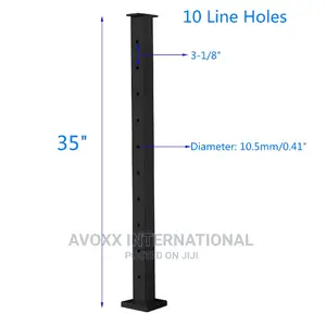 Senmit Cable Railing Post - Stainless Square Fence Post