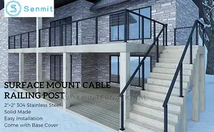 Senmit Cable Railing Post - Stainless Square Fence Post