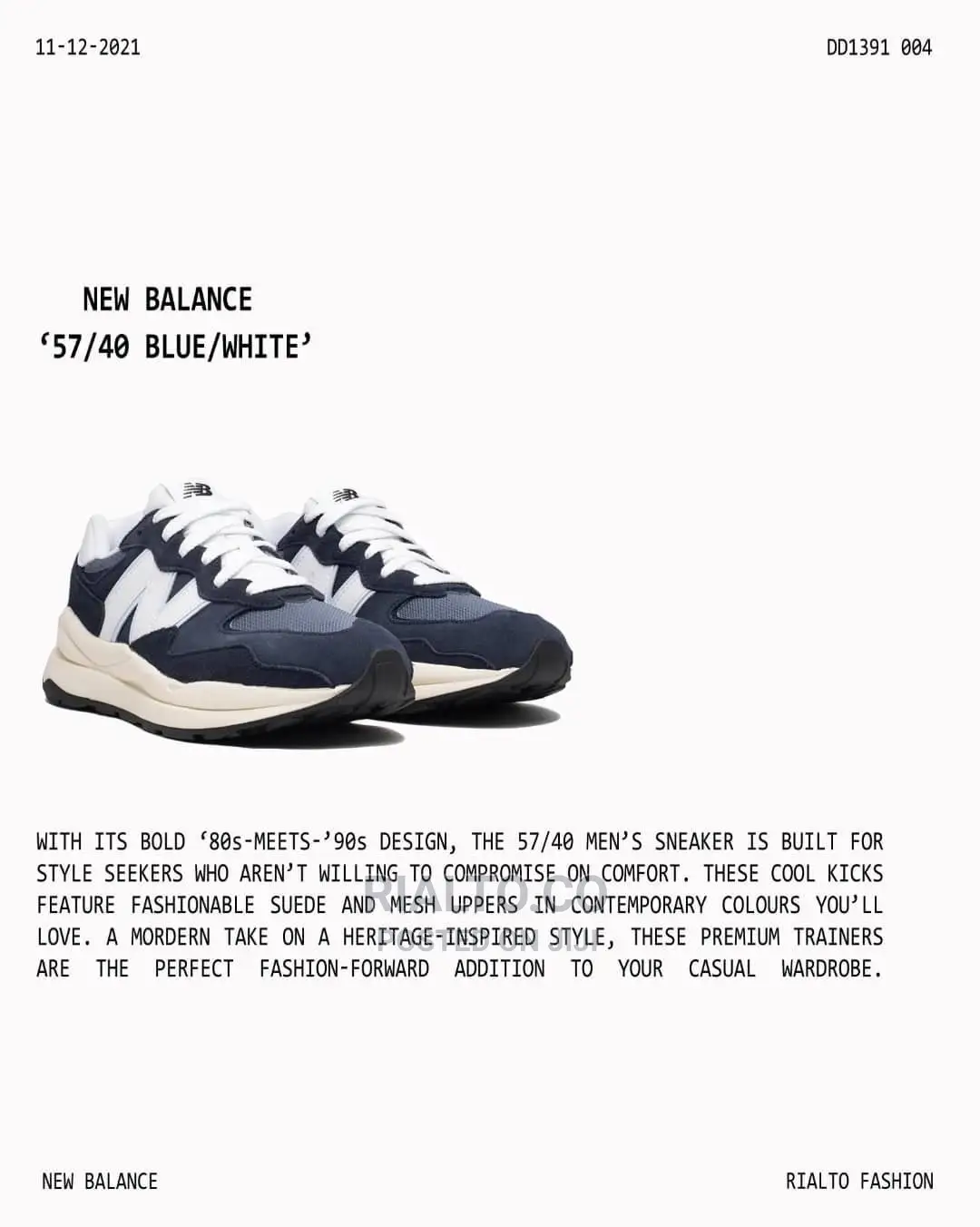 New Balance 5740 Blue/White