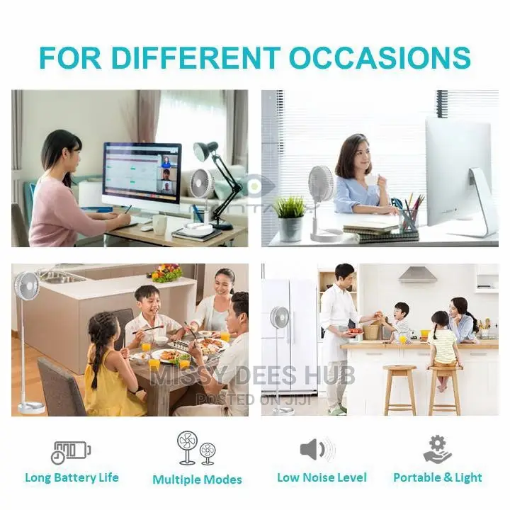 Cordless Rechargeable Foldable Fan