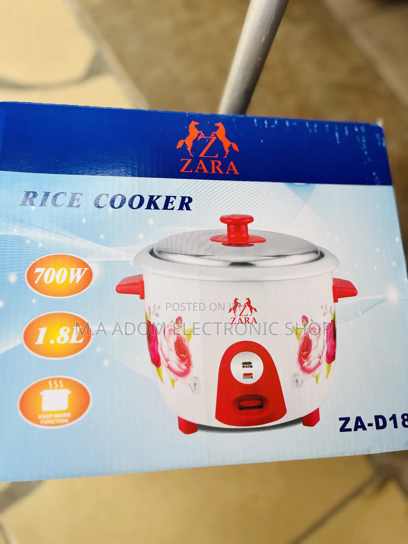 Brand New ZARA 700w 1.8L Rice Cooker