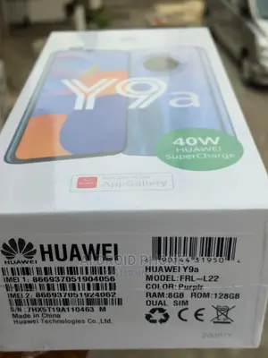 New Huawei Y9a 128 GB Purple