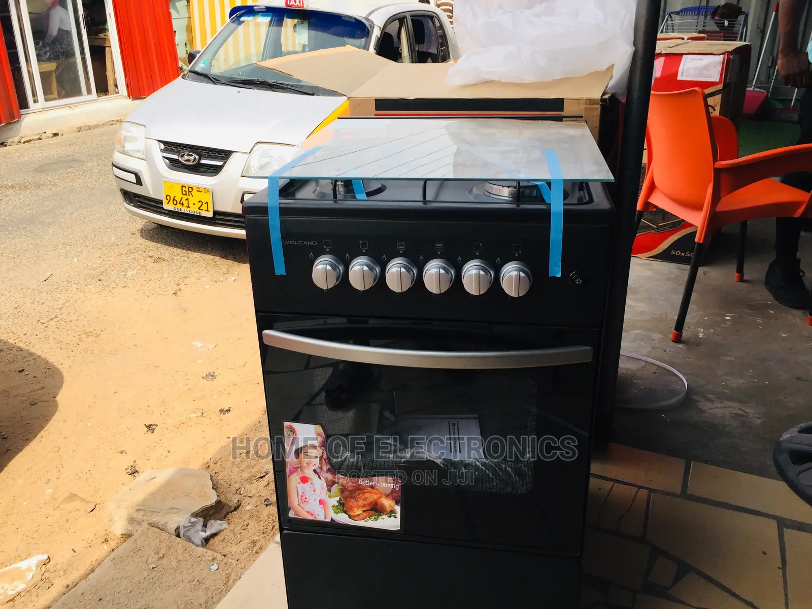 Buy Volcano Black 4 Burner Gas Cooker(Oven Grill)