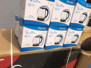 Electric Glass Pearl Kettle - 2.2L Black for Convenienc