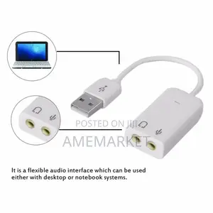 External USB Audio Sound Card Adaptor 3D Virtual 7.1 Channel